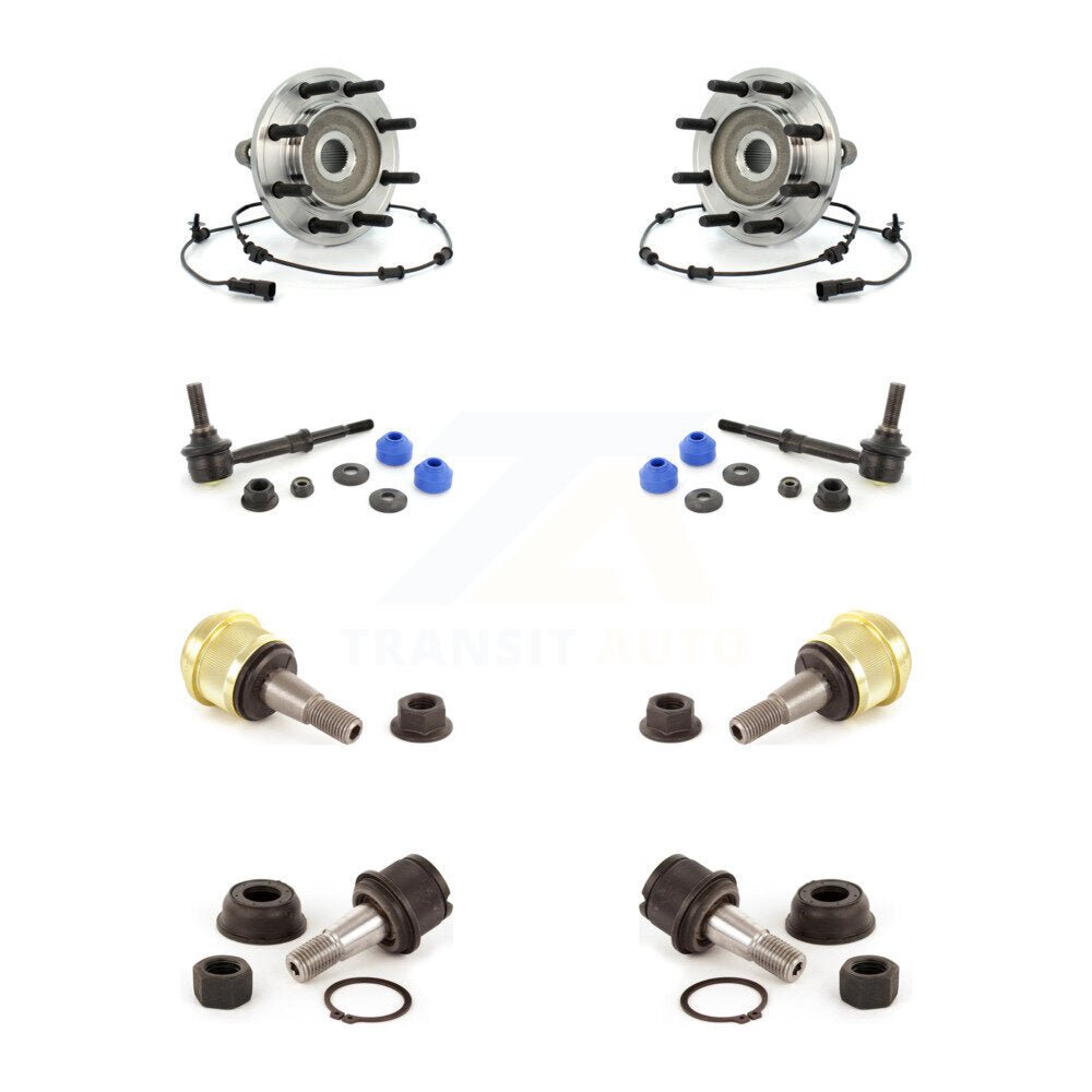 Hub Bearing Upper Lower Ball Joint & Sway Bar Link Front Kit For Dodge Ram 3500