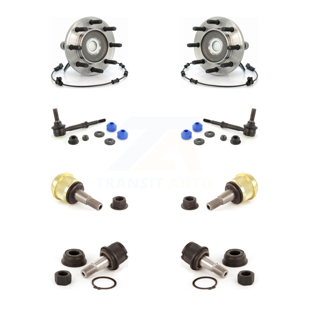 Hub Bearing Upper Lower Ball Joint & Sway Bar Link Front Kit For Dodge Ram 3500