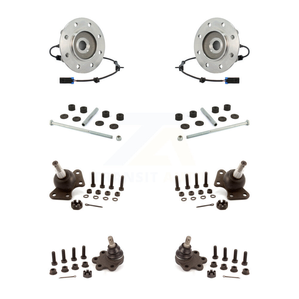 Hub Bearing Upper Lower Ball Joint Link Front Kit For K3500 Chevrolet GMC K2500