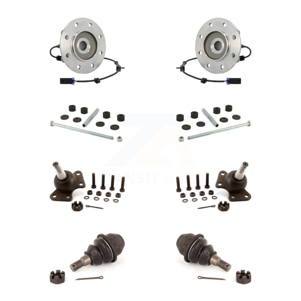 Bearing Upper Lower Ball Joint Link Front Kit For 1996-2000 K3500 Chevrolet GMC