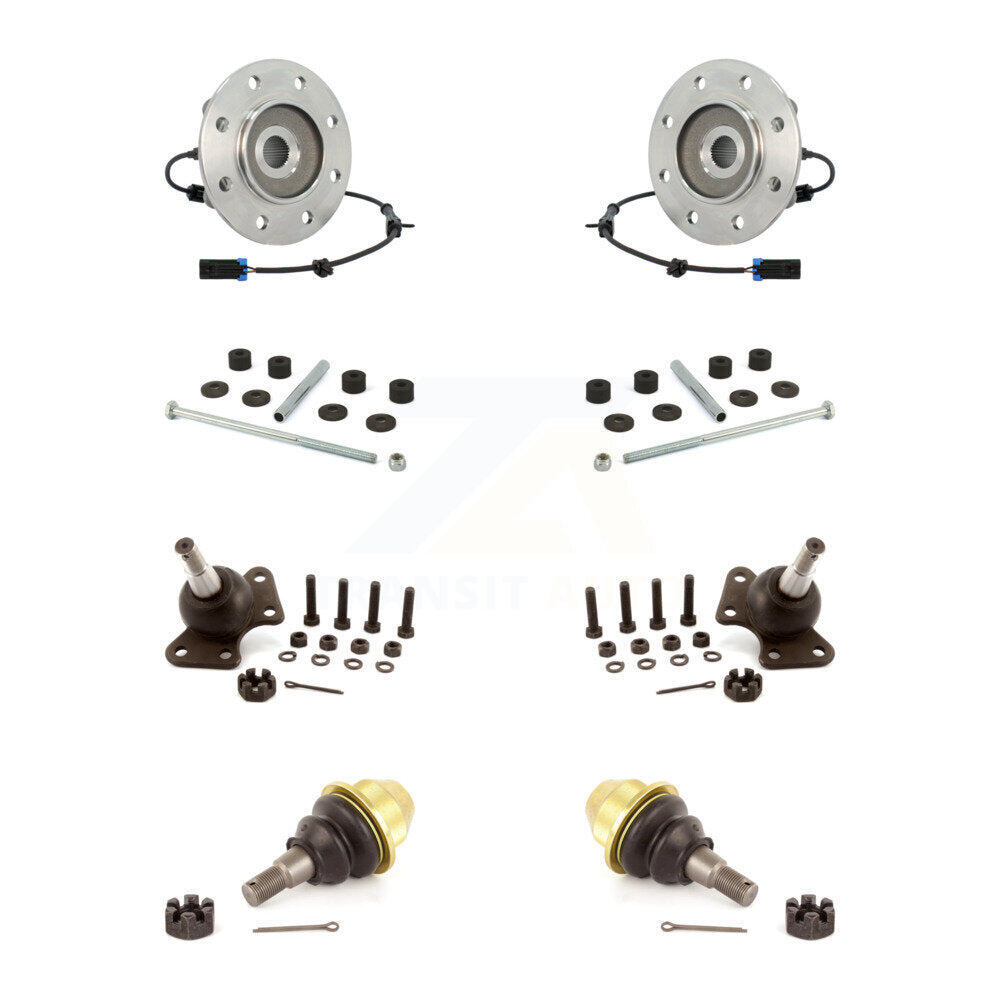 Bearing Upper Lower Ball Joint & Sway Bar Link Front Kit For K3500 Chevrolet GMC