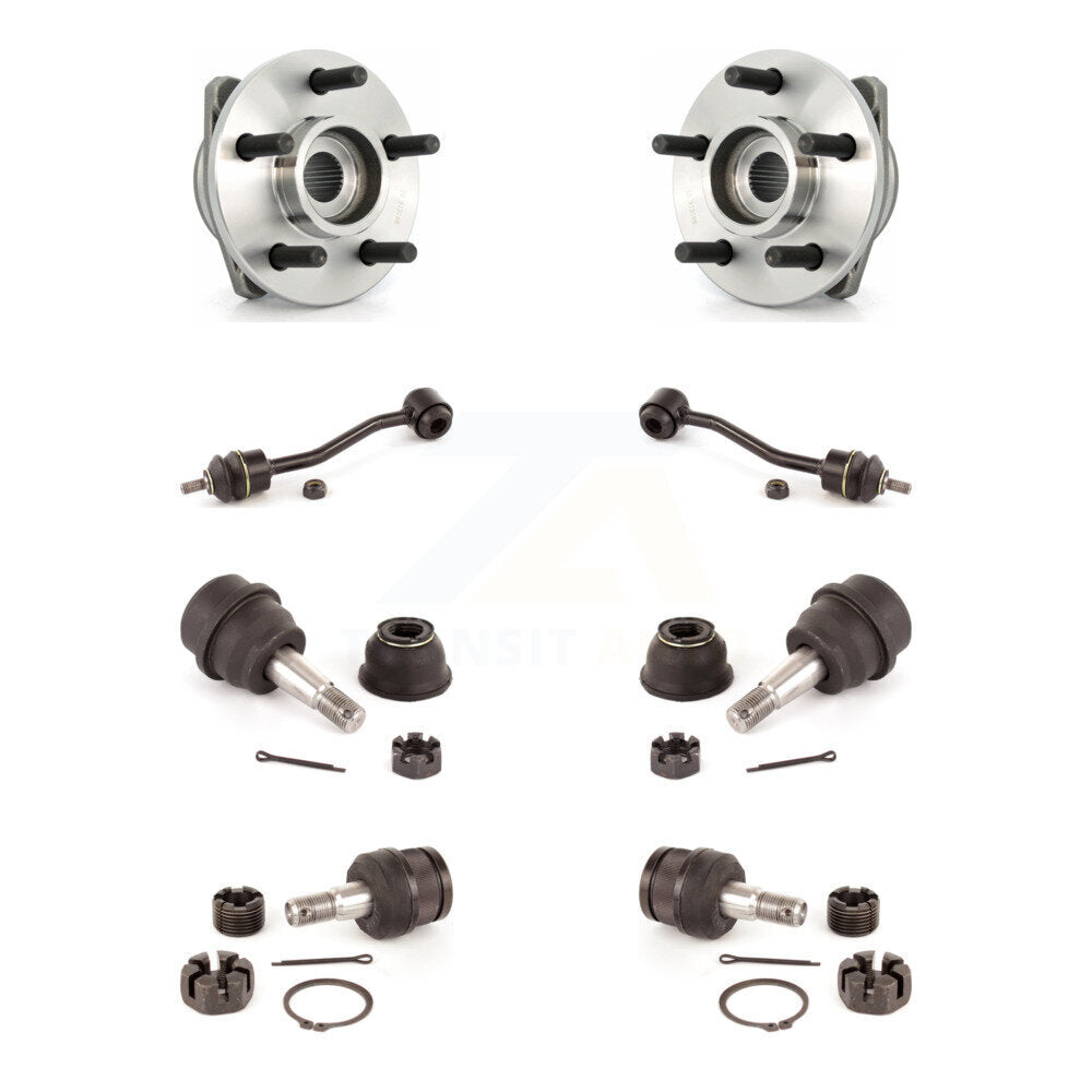 Hub Bearing Upper Lower Ball Joint Sway Bar Link Front Kit For Jeep Wrangler TJ