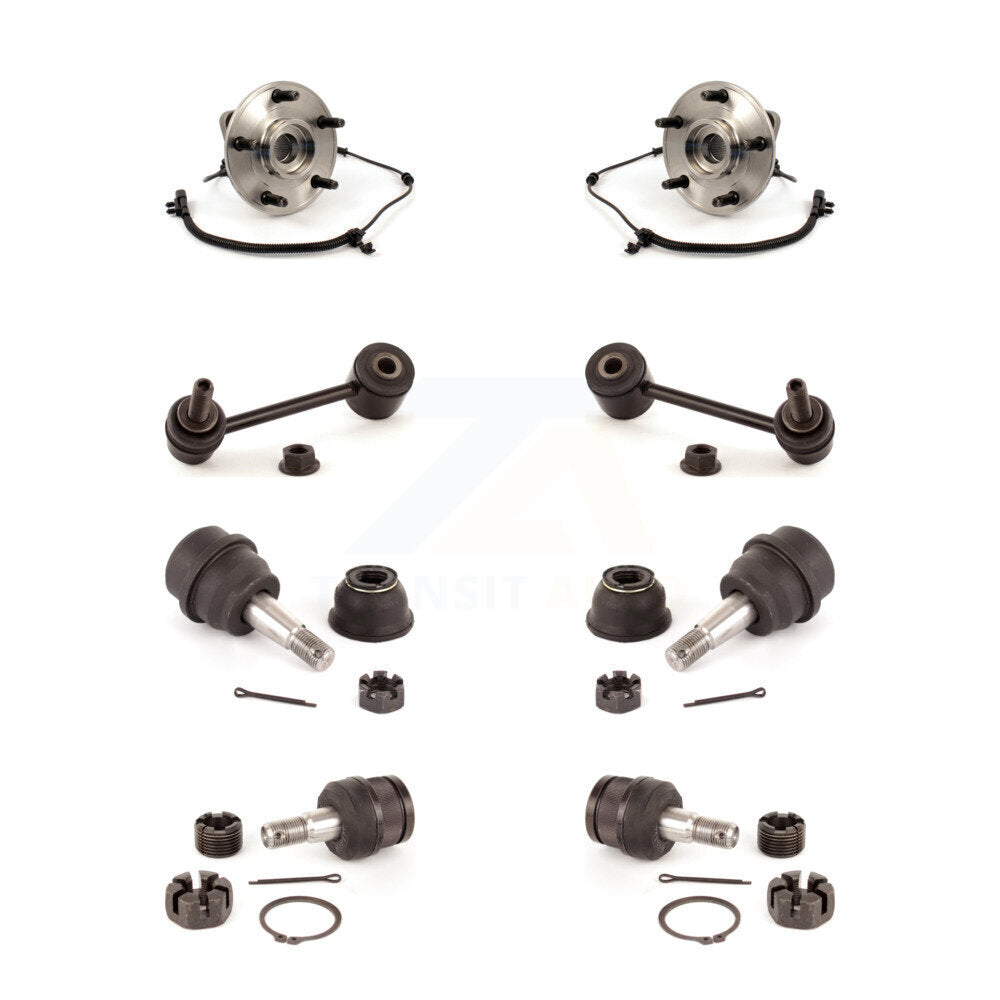 Hub Bearing Upper Lower Ball Joint & Link Front Kit For 2007-2010 Jeep Wrangler
