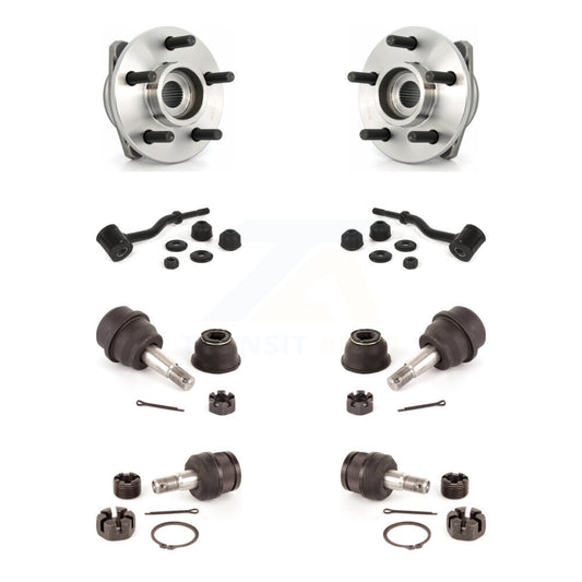Hub Bearing Upper Lower Ball Joint And Sway Bar Link Front Kit For Jeep Cherokee