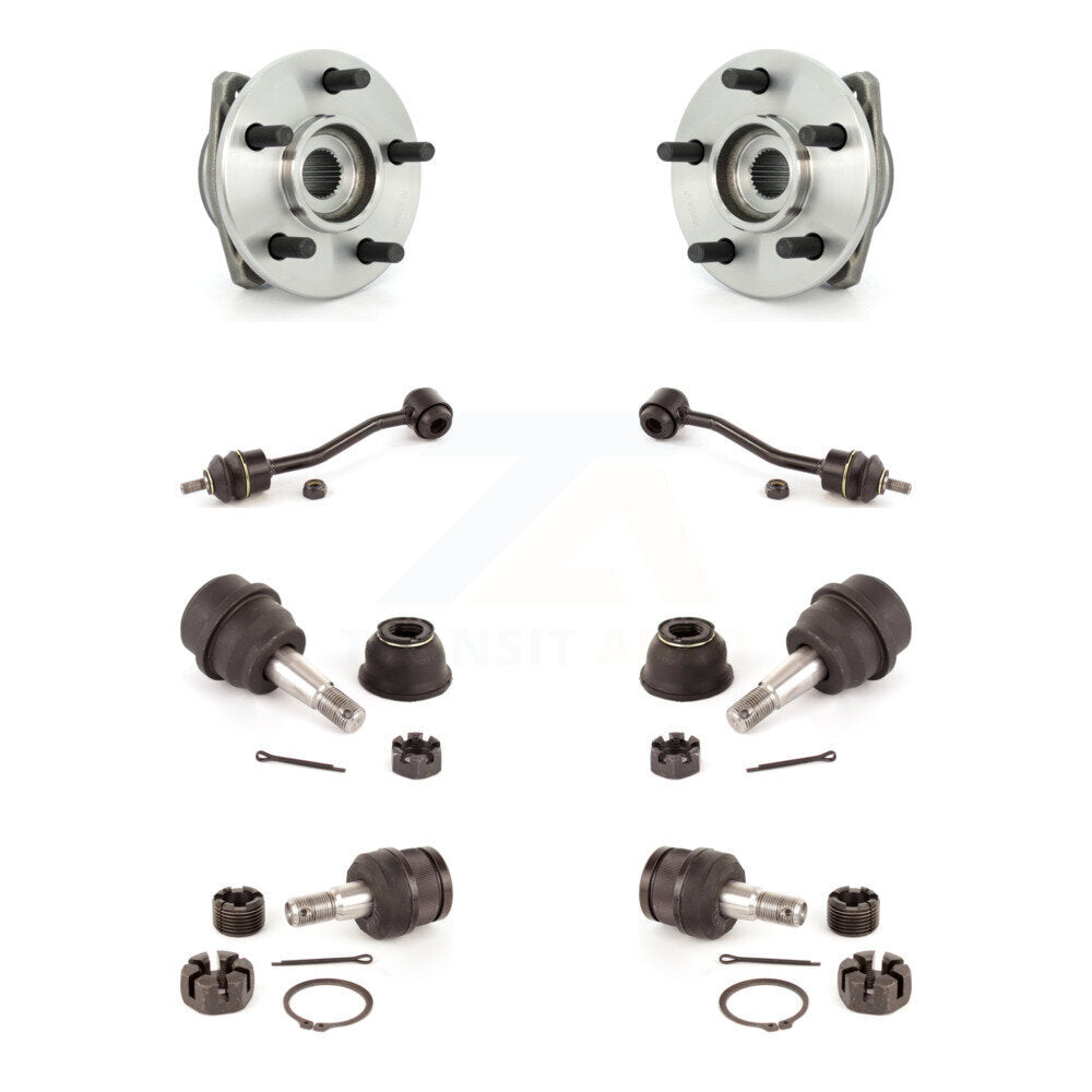 Hub Bearing Upper Lower Ball Joint Sway Bar Link Front Kit For Jeep Wrangler TJ