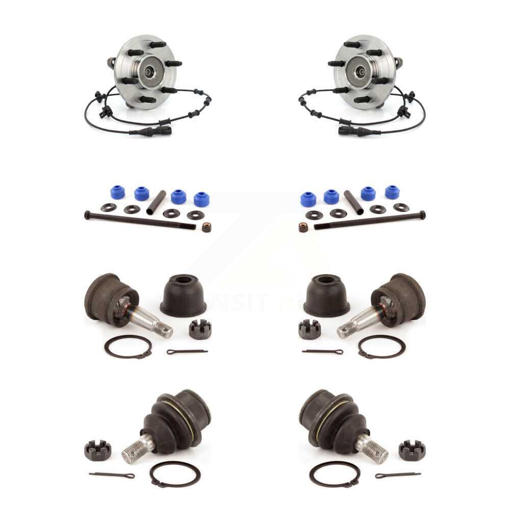 Hub Bearing Upper Lower Ball Joint & Link Front Kit For Ford Expedition Lincoln