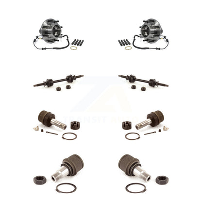 Hub Bearing Upper Lower Ball Joint Link Front Kit For Ford F-350 Super Duty 4WD