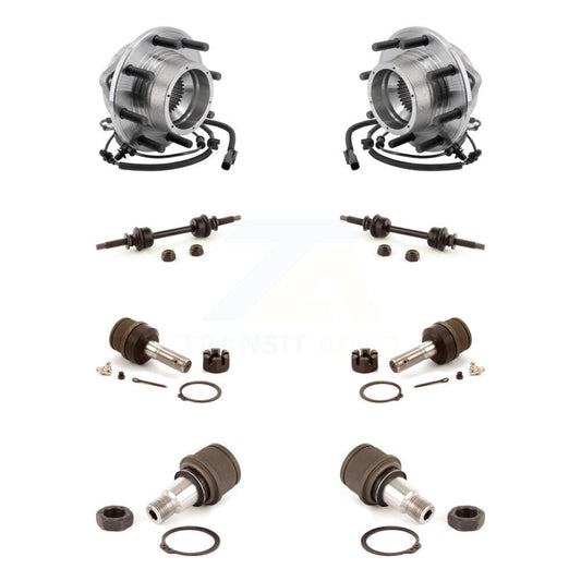 Hub Bearing Upper Lower Ball Joint Link Front Kit For Ford F-350 Super Duty 4WD