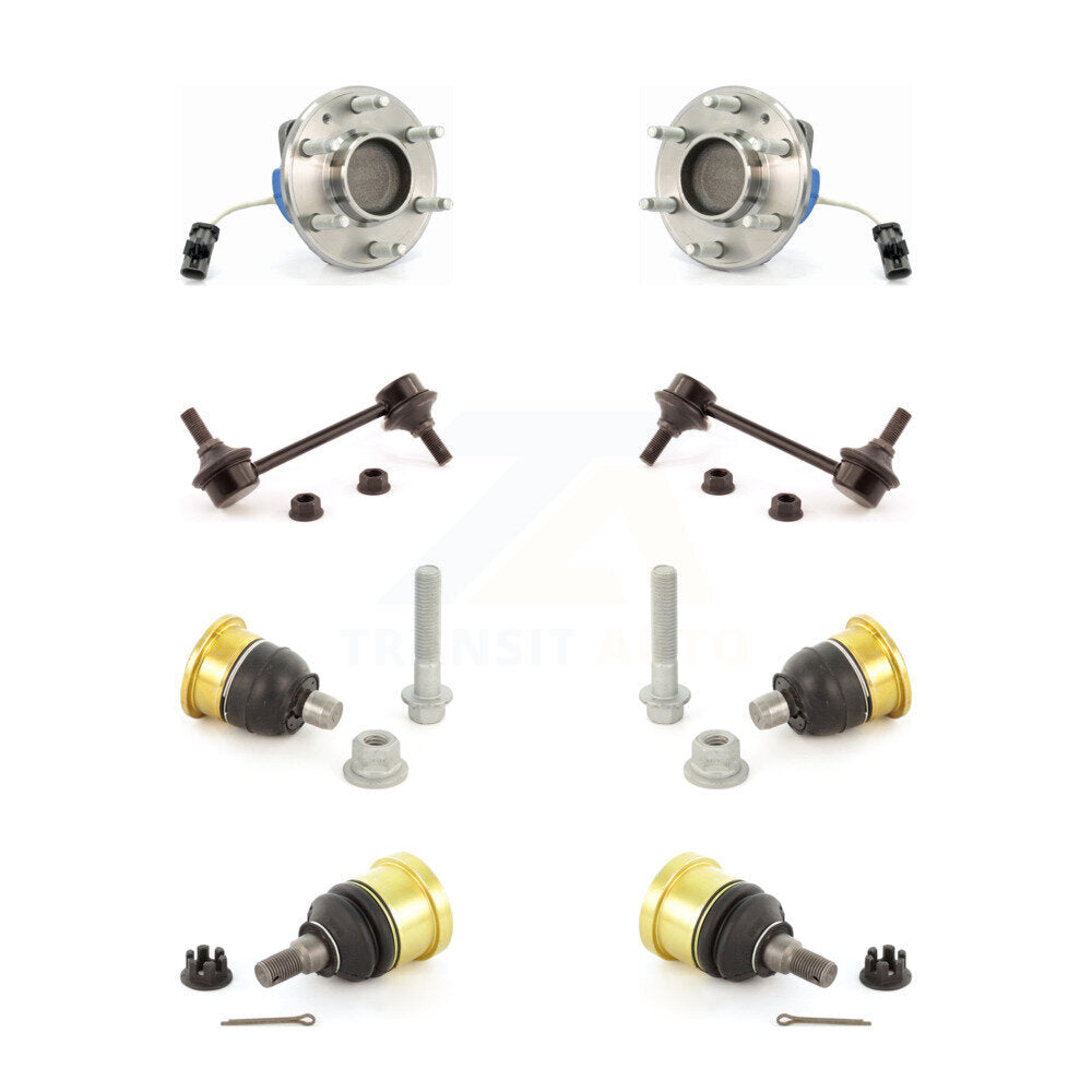 Hub Bearing Upper Lower Ball Joint & Link Front Kit For 2004-2007 Cadillac CTS V