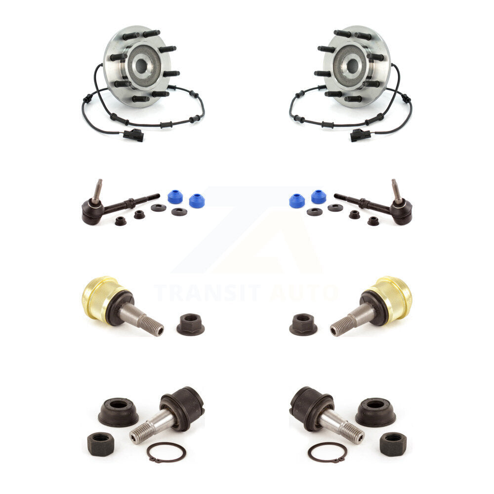 Hub Bearing Upper Lower Ball Joint & Link Front Kit For Dodge Ram 3500 2500 4WD