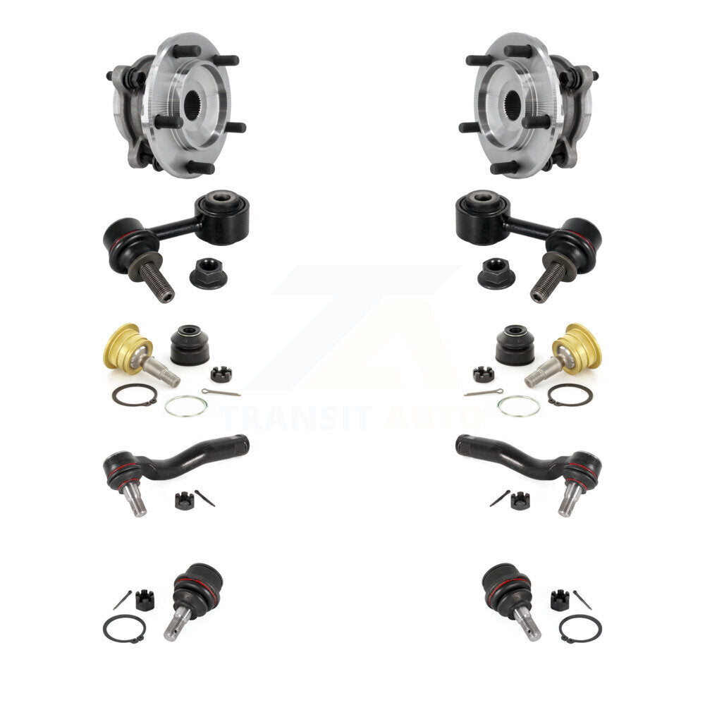 Bearing Upper Lower Ball Joint Outer Tie Rod & Link Front Kit (10Pc) For Toyota