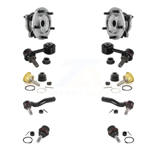 Bearing Upper Lower Ball Joint Outer Tie Rod & Link Front Kit (10Pc) For Toyota