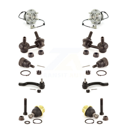 Bearing Upper Lower Ball Joint Outer Tie Rod & Link Front Kit (10Pc) For Nissan