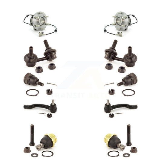 Bearing Upper Lower Ball Joint Outer Tie Rod & Link Front Kit (10Pc) For Nissan