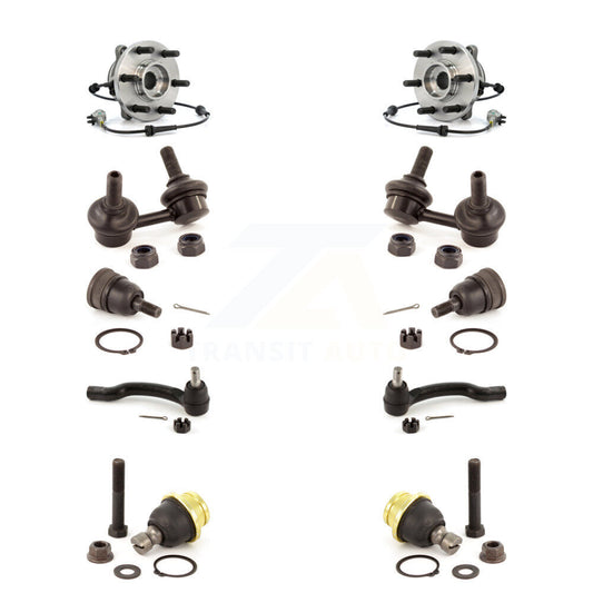 Bearing Upper Lower Ball Joint Outer Tie Rod & Link Front Kit (10Pc) For Nissan