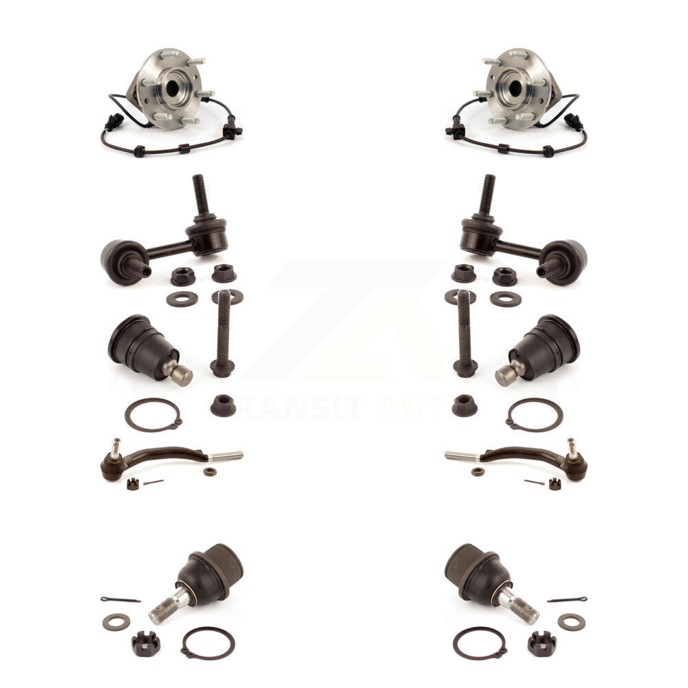 Bearing Upper Lower Ball Joint Outer Tie Rod Link Front Kit (10Pc) For GMC Envoy