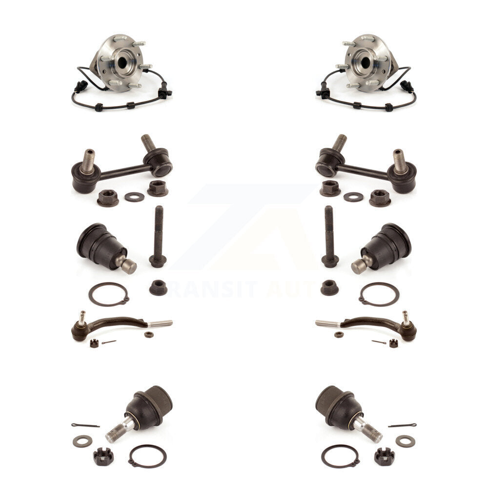 Bearing Upper Lower Ball Joint Outer Tie Rod Link Front Kit (10Pc) For Chevrolet