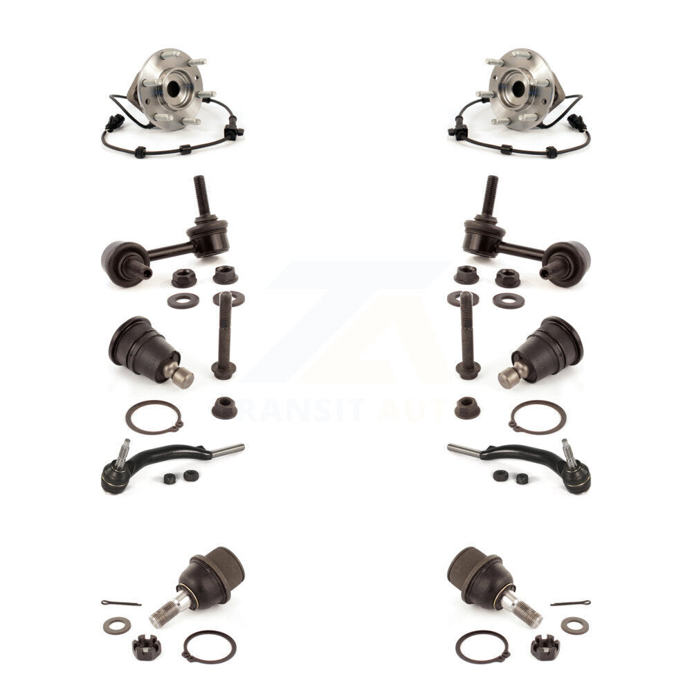 Bearing Upper Lower Ball Joint Outer Tie Rod Link Front Kit (10Pc) For GMC Envoy