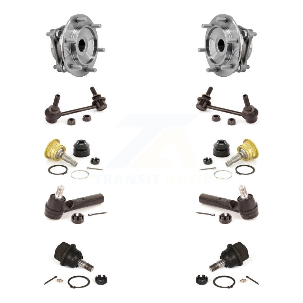 Bearing Upper Lower Ball Joint Outer Tie Rod Link Front Kit (10Pc) For Toyota FJ