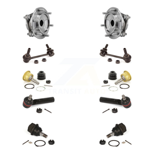 Bearing Upper Lower Ball Joint Outer Tie Rod Link Front Kit (10Pc) For Toyota FJ
