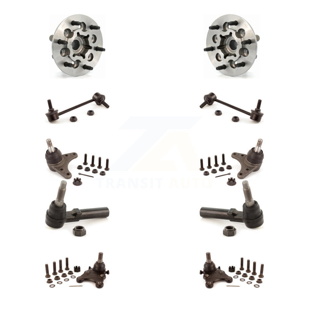 Hub Bearing Upper Lower Ball Joint Outer Tie Rod & Link Front Kit For GMC Canyon