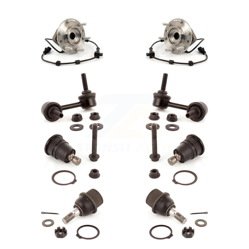Bearing Upper Lower Ball Joint & Link Front Kit (8Pc) For GMC Chevrolet Envoy XL