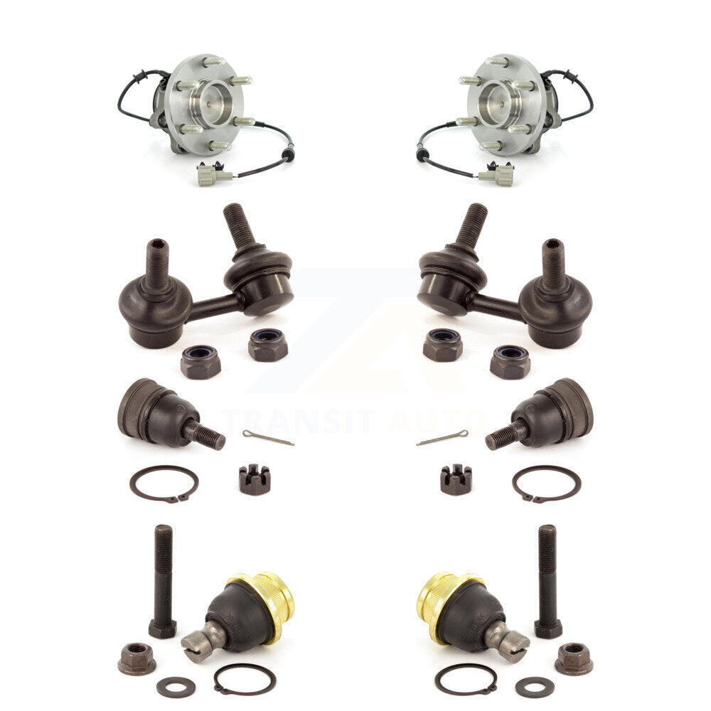 Bearing Upper Lower Ball Joint & Link Front Kit (8Pc) For Nissan Frontier Xterra