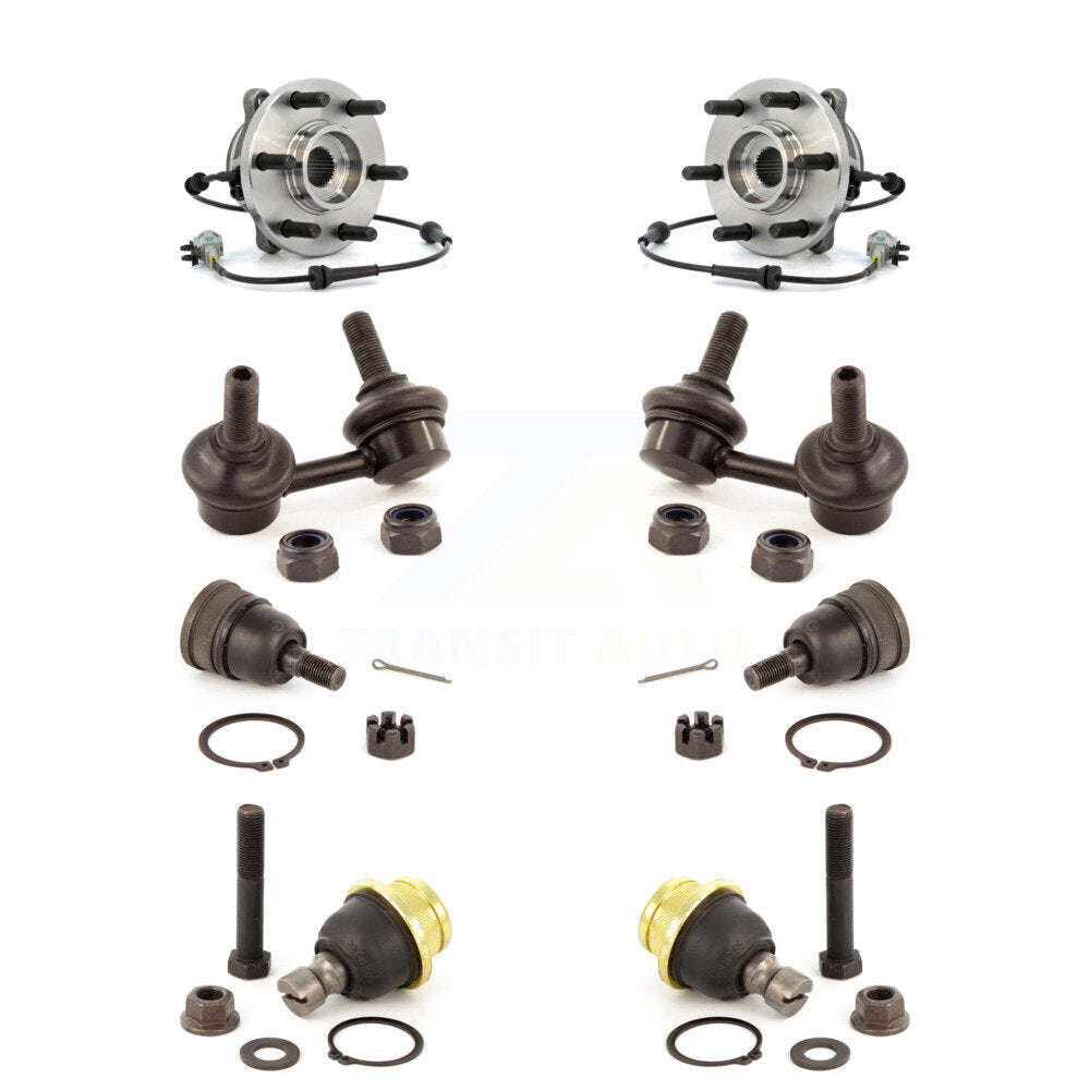 Bearing Upper Lower Ball Joint & Link Front Kit (8Pc) For Nissan Frontier Xterra