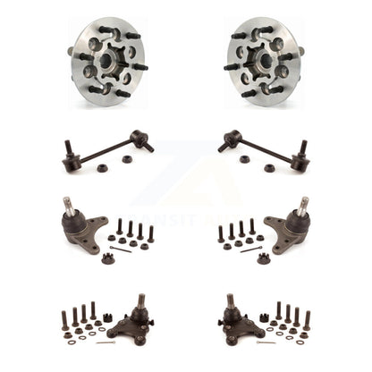 Hub Bearing Upper Lower Ball Joint Sway Bar Link Front Kit (8Pc) For GMC Canyon