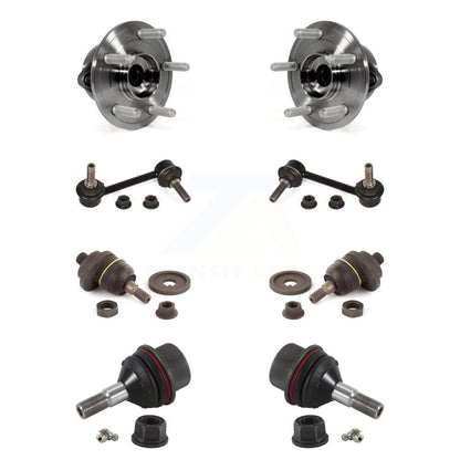 Hub Bearing Upper Lower Ball Joint Link Front Kit (8Pc) For Jeep Grand Cherokee