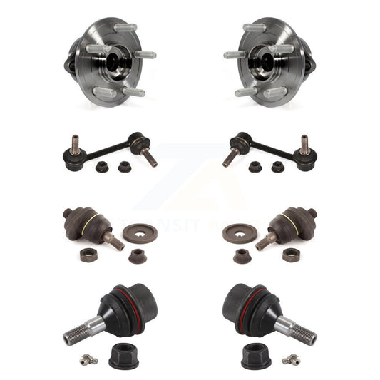 Hub Bearing Upper Lower Ball Joint Link Front Kit (8Pc) For Jeep Grand Cherokee