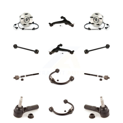 Hub Bearing Lower Upper Control Arm Outer Inner Tie Rod Link Front Kit For Jeep
