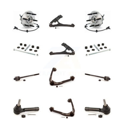 Bearing Lower Upper Control Arm Outer Inner Tie Rod Link Front Kit (12Pc) For XL