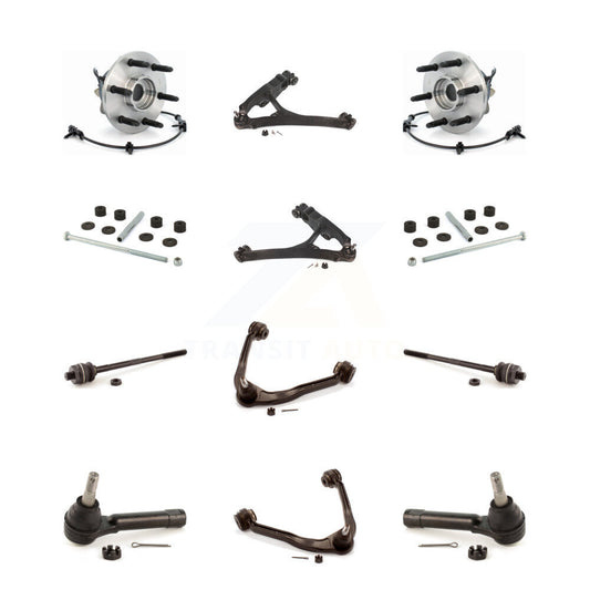 Bearing Lower Upper Control Arm Outer Inner Tie Rod Link Front Kit (12Pc) For XL