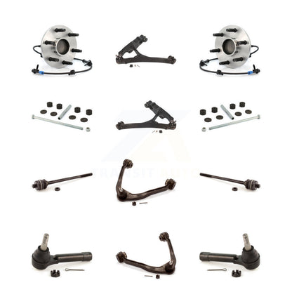 Bearing Lower Upper Control Arm Outer Inner Tie Rod Link Front Kit (12Pc) For XL