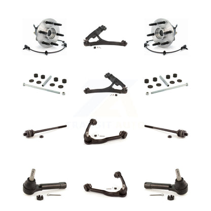 Bearing Lower Upper Control Arm Outer Inner Tie Rod Link Front Kit (12Pc) For XL