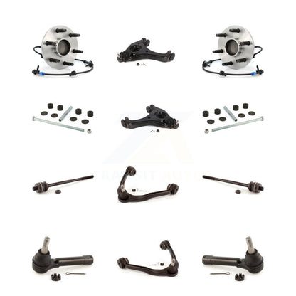 Bearing Lower Upper Control Arm with BJ Outer Inner Tie Rod & Link Front Kit For