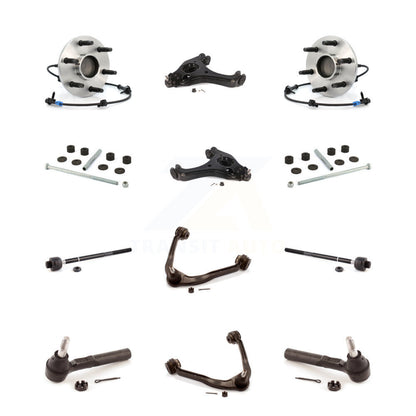 Bearing Lower Upper Control Arm with BJ Outer Inner Tie Rod & Link Front Kit For