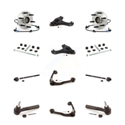 Bearing Lower Upper Control Arm with BJ Outer Inner Tie Rod & Link Front Kit For