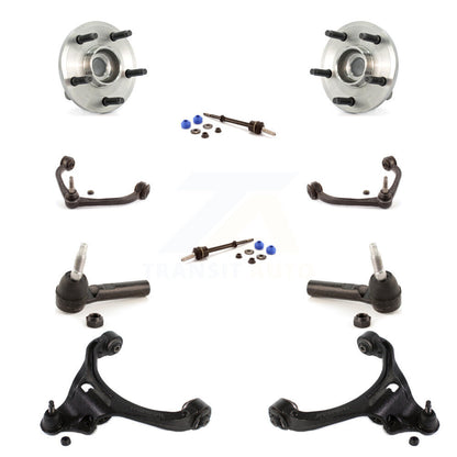 Bearing Lower Upper Control Arm Outer Tie Rod & Link Front Kit (10Pc) For Dodge