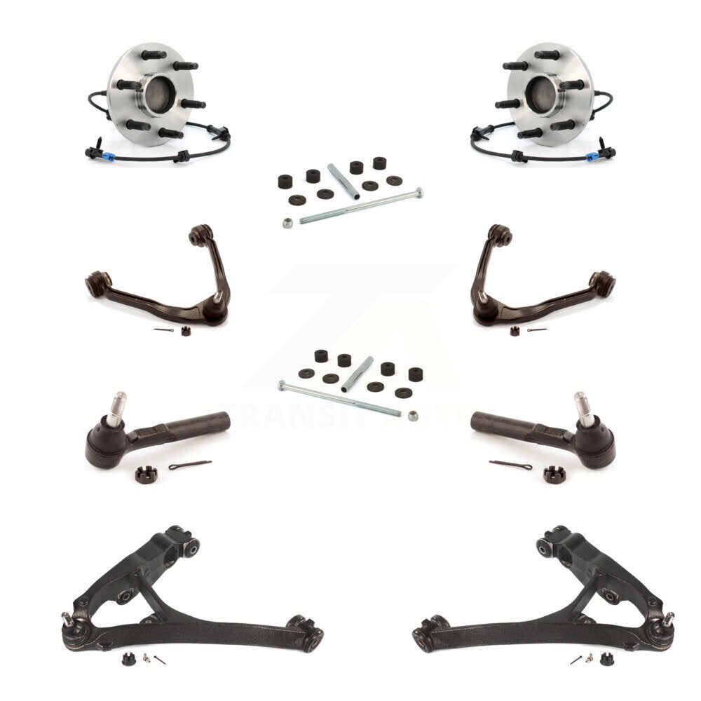 Bearing Lower Upper Arm Outer Tie Rod Link Front Kit (10Pc) For GMC Sierra 1500