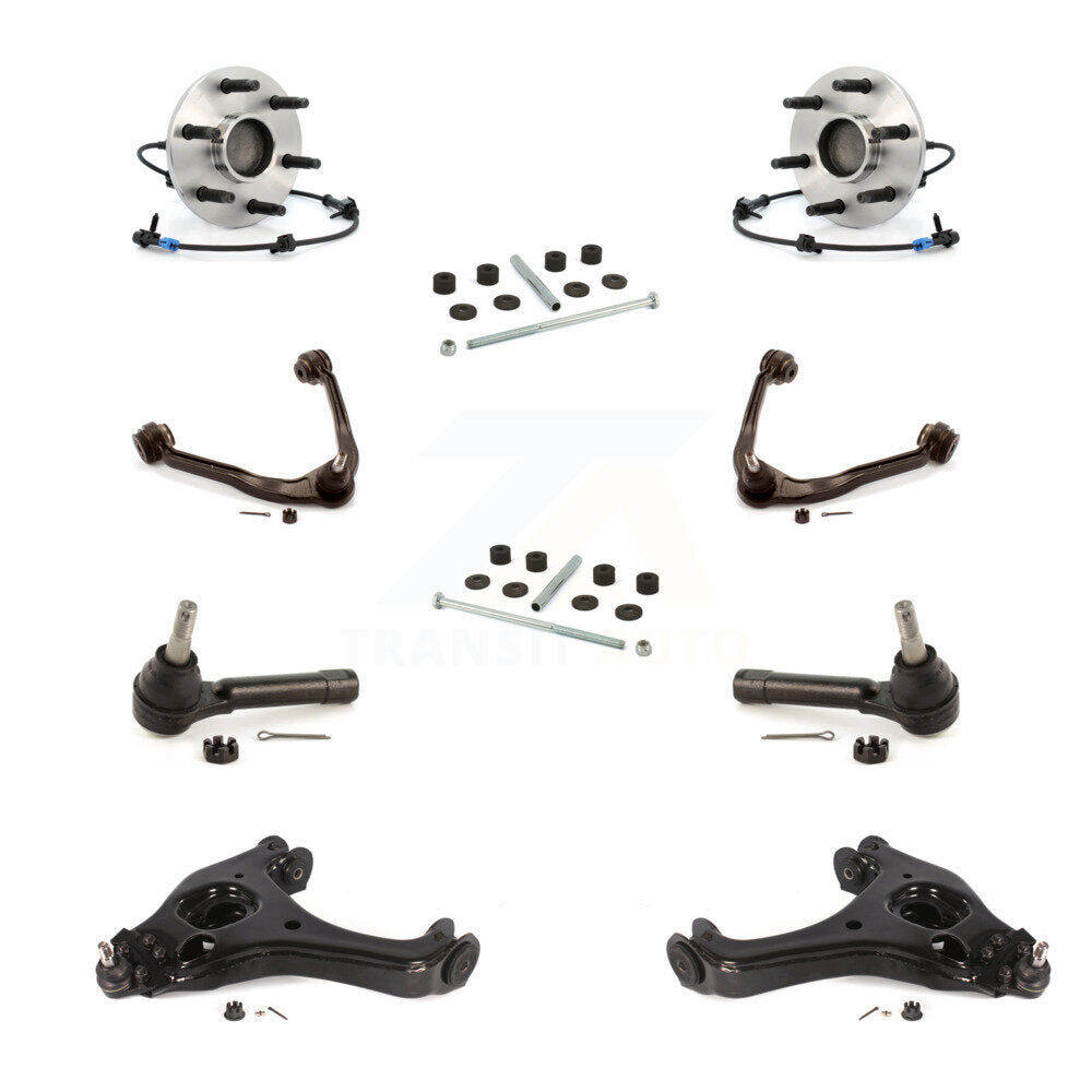 Bearing Lower Upper Control Arm with Ball Joint Outer Tie Rod Link Front Kit For
