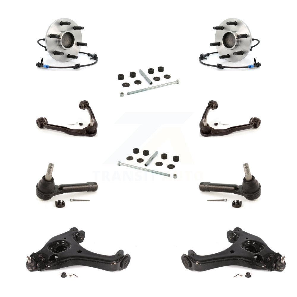 Bearing Lower Upper Control Arm with Ball Joint Outer Tie Rod Link Front Kit For