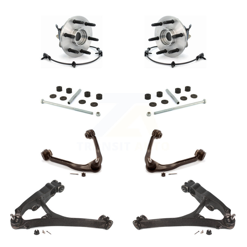Bearing Lower Upper Control Arm Link Front Kit (8Pc) For Chevrolet GMC Silverado