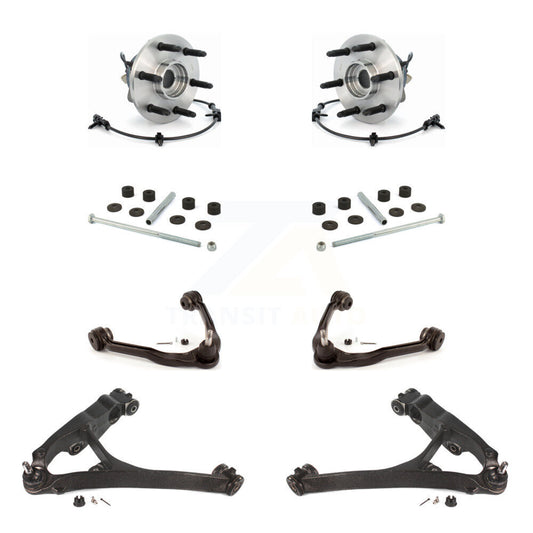 Bearing Lower Upper Control Arm Link Front Kit (8Pc) For Chevrolet GMC Silverado