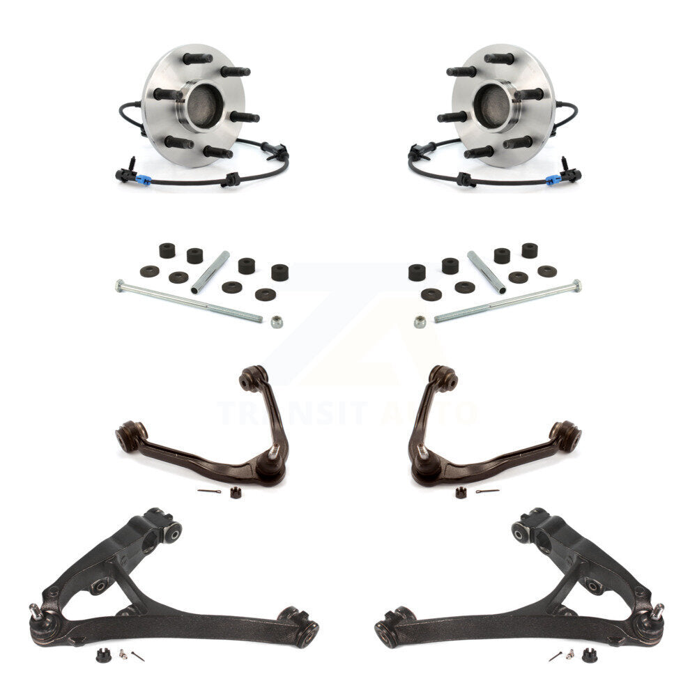 Bearing Lower Upper Control Arm Link Front Kit (8Pc) For Chevrolet GMC Sierra XL