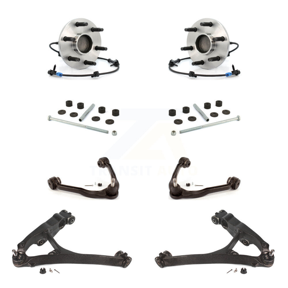 Bearing Lower Upper Control Arm Link Front Kit (8Pc) For Chevrolet GMC Sierra XL