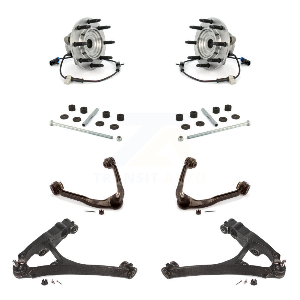 Bearing Lower Upper Control Arm Link Front Kit (8Pc) For Chevrolet Silverado GMC