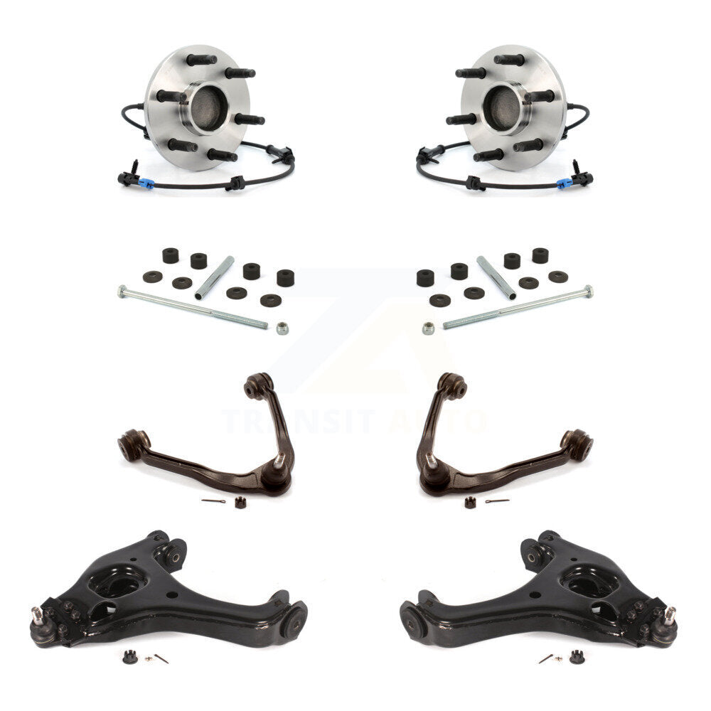 Hub Bearing Lower Upper Control Arm Link Front Kit For Chevrolet Silverado 1500