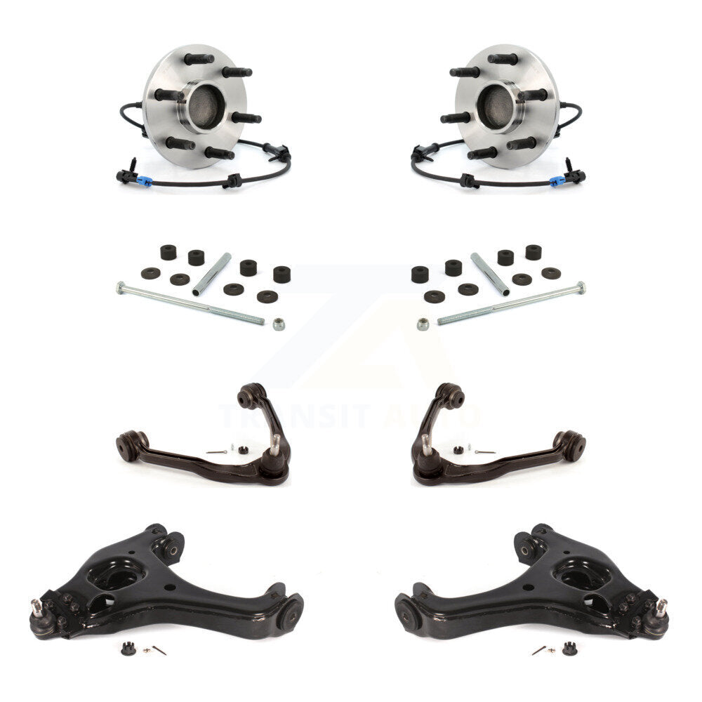 Hub Bearing Lower Upper Control Arm Link Front Kit For Chevrolet Silverado 1500